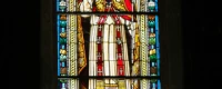 Bild im Fenster vom Heiligen Nikolaus