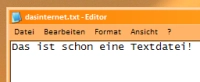 Beispiel TXT Datei in Windows